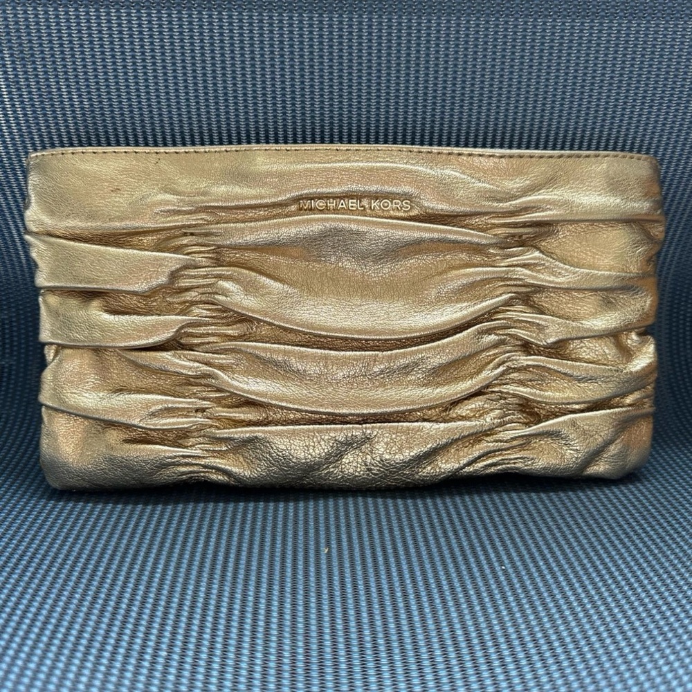 Michael Kors Gold Clutch Bag